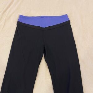 Victoria's Secret Black Pants with Purple Waistband